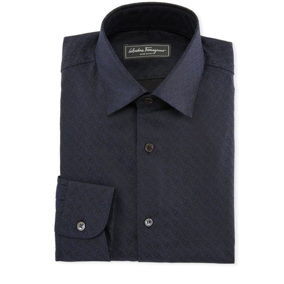 🕺HOST PICK🕺Salvatore Ferragamo Gancini Button-Down in Black - Picture 3 of 12